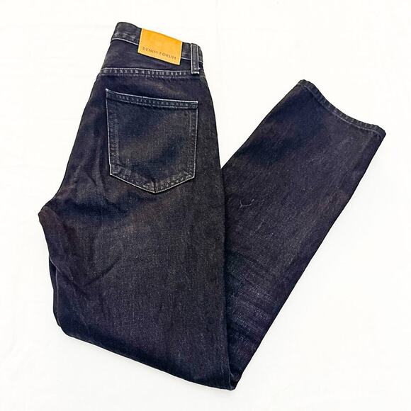Denim Forum The Joni HIgh Rise Loose Button Fly Denim Jeans Black Size 23 x 29L - Picture 9 of 9